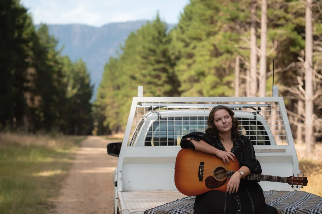 Corrinne Gilbert played at the 2025 Benalla Street Art Festival
